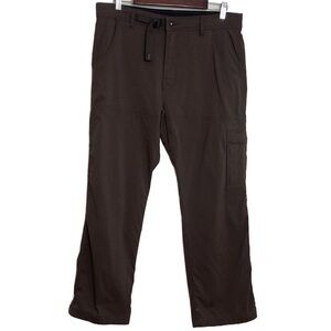 Prana Stretch Zion Pants Men 36 x 28 Brown Straight Leg Workwear Travel Casual